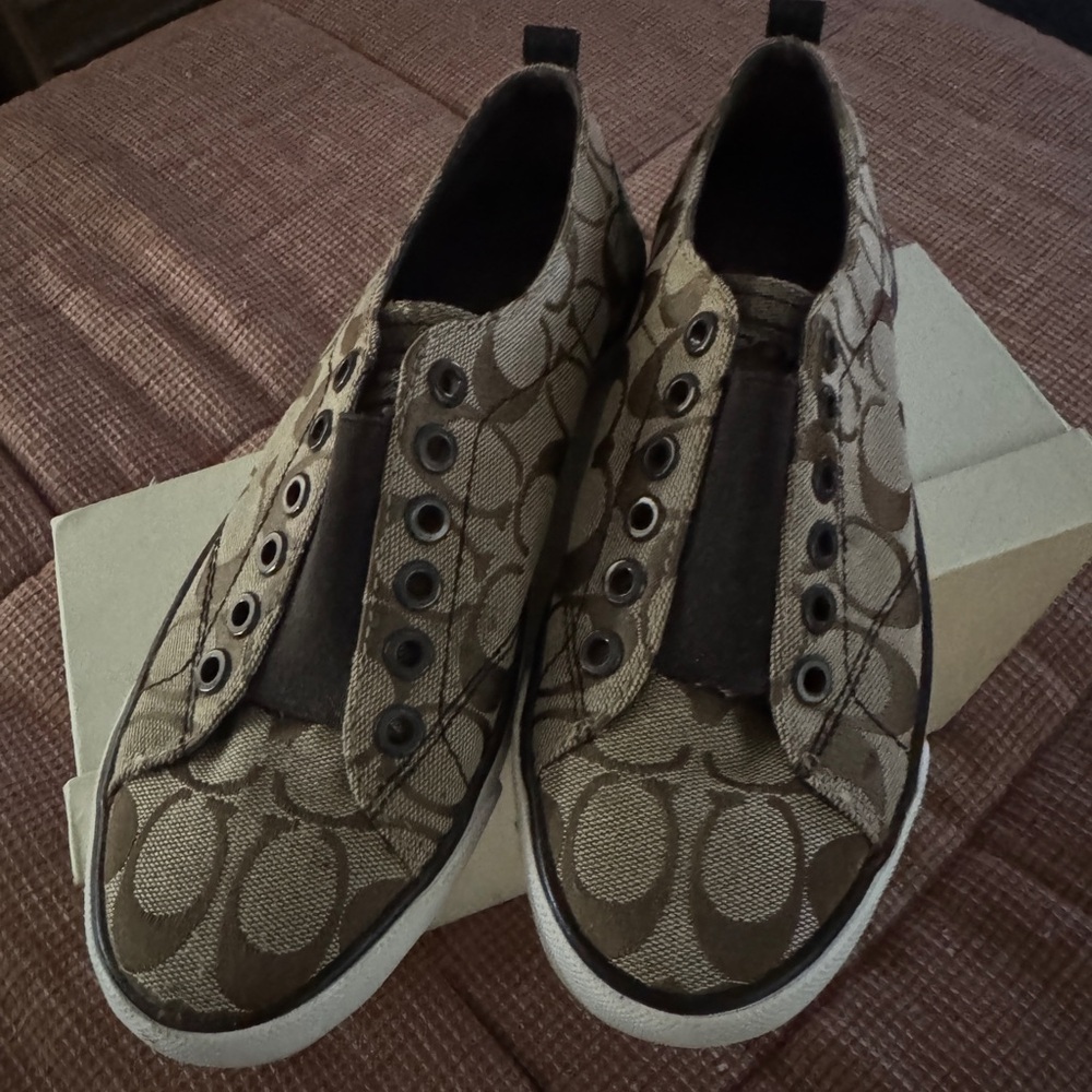 Coach Patterned Slip-On Sneakers